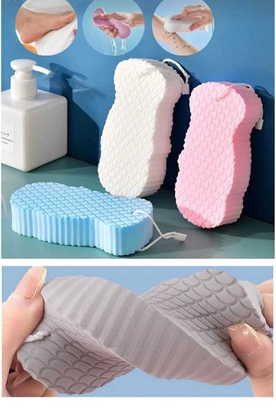 BTL STORE Magic Bath Dead Skin Remover Body Shower Sponge Intense Exfoliating Brush And Massage Sponge