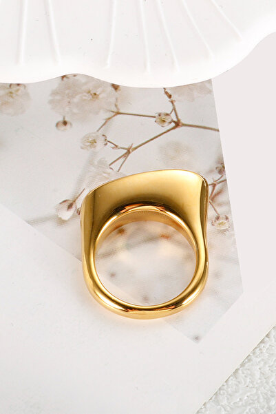 Glaren خاتم نسائي أنيق باللون الذهبي