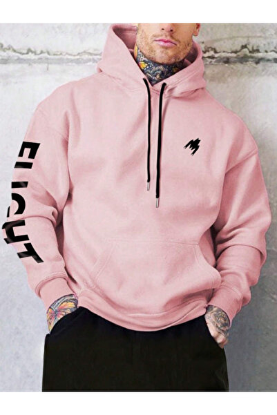 Adrift Hanorac cu glugă oversize Pink Flight Roz