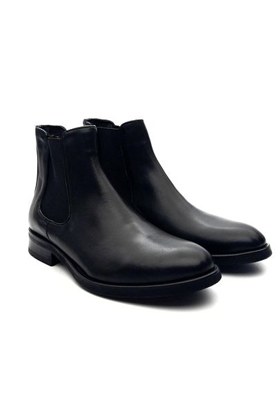 MARCOMEN 18167 Genuine Leather Elastic Chelsea Boots