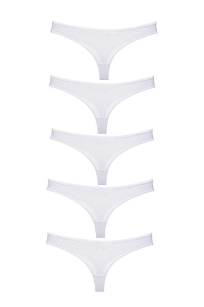 yokyokcollection Gecko Women's - Elastic String Thong Panties 5 Pieces