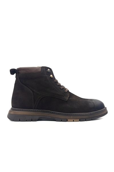KOMCERO 1233 Ανδρικές δερμάτινες μπότες Nubuck με φερμουάρ