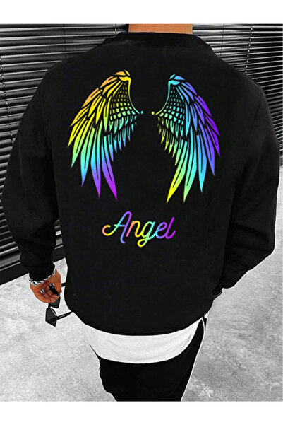 Adrift Unisex ženska/muška majica Angel Oversize kroj okrugla kragna Pamuk