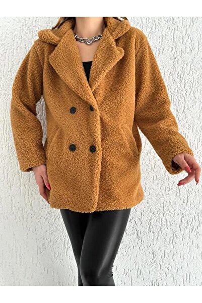 Modazeyosh Four Button Plush Coat
