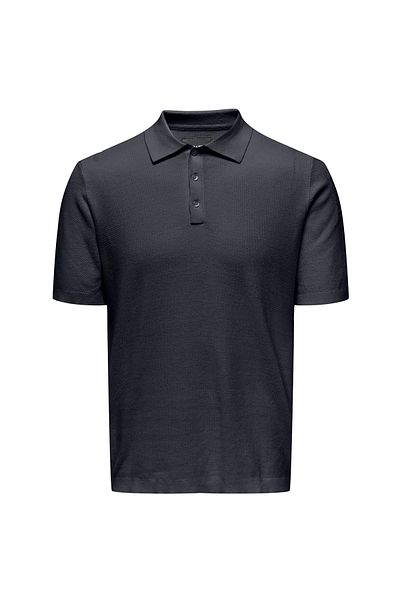 Only & Sons Ανδρικό μπλουζάκι πόλο Navy Blue Ward (22025976-DN)