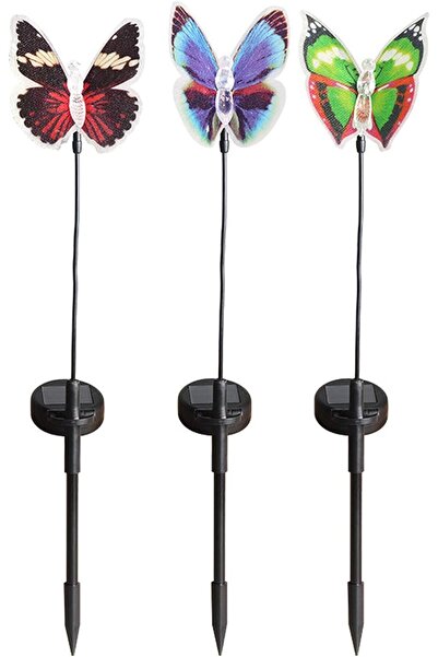 2 Solar Powered, Decorative Butterfly Shaped , Garden Lighting, Solar Led Light