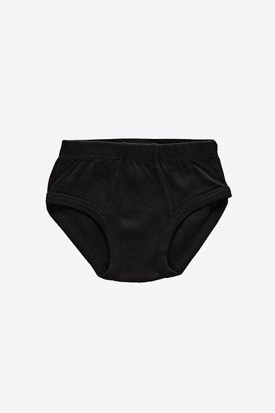 Malabadi Boy's Black 12 Pack 100% Cotton Ribbed Slip εσώρουχα 203-e