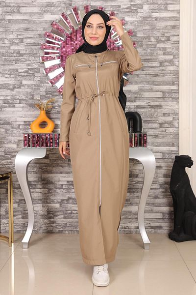 Modamihram Zippered Abaya Mink 10012