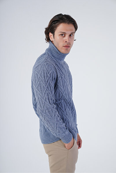 Trist Star Πλεκτό μάλλινο πουλόβερ Aerialist Ανδρικά μαλλιά πλεκτά με σταυρωτό σχέδιο