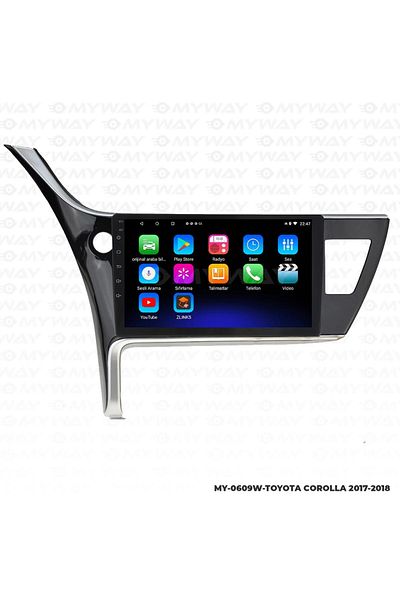 MYWAYY TOYOTA COROLLA ANDROID 12 MULTIMEDIA CARPLAY 2GB RAM+32GB HDD 2017-2018 NAVIGATION SCREEN