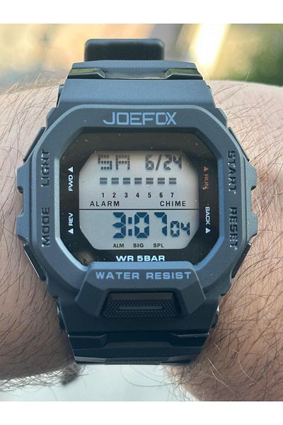 Joefox NEW MODEL JOEFOX SQUARE CASE ALARM LIGHTING DIGITAL SPORT MEN'S WRISTWATCH