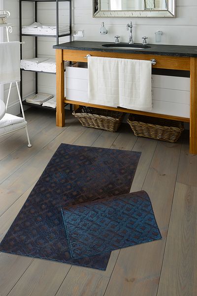 ALANUR Welsoft Tile Bambo Bathroom 2-Pece Σετ Τουαλέτας Anthracite
