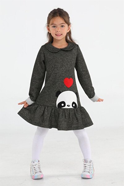 Casabony Παιδικό φόρεμα για κορίτσια με γιακά με ασημί λεπτομέρειες σε χρυσό ...