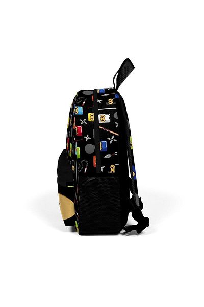Yaygan Coral High Kids - 3-Piece Black Ninja Patterned Kindergarten Bag Set