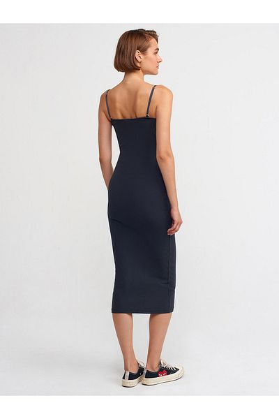 Dilvin 90456 Rochie midi cu noduri-Antracit