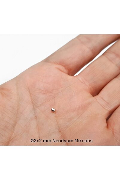 Hdg 2x2 mm Çap Çok Küçük Neodyum Mıknatıs Magnet - 50 adet
