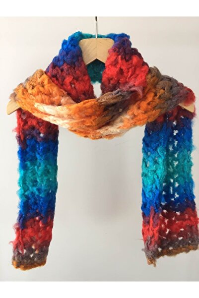 Mora Örgü وشاح Mora Knit محبوك يدويًا وشاح خفيف من النيون