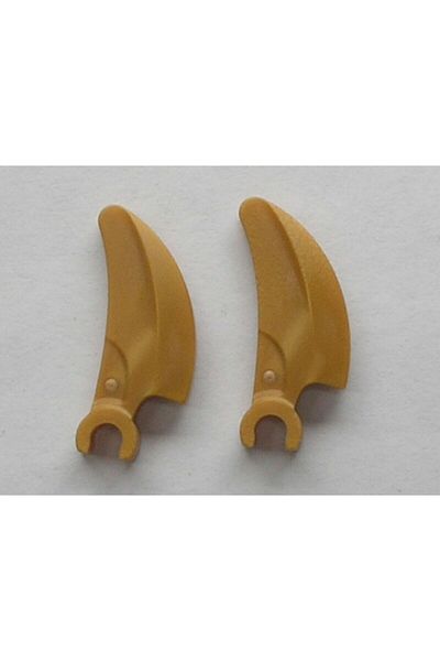 LEGO Creator Accessory MOC Claw Curved Size Clip Claw Horn Tooth Gold 2pcs to send
