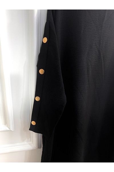 Aşkı Endam Ayperi Buttoned Ayrobin Set - Black