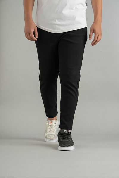 bombe Ανδρικό ελαστικό ριμπ Jogger μαύρο