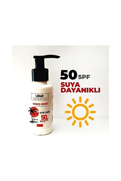 Uber Suya Dayanıklı 50 Faktör Güneş Kremi 100ml/ Uber 50SPF Sun Care With Wat...