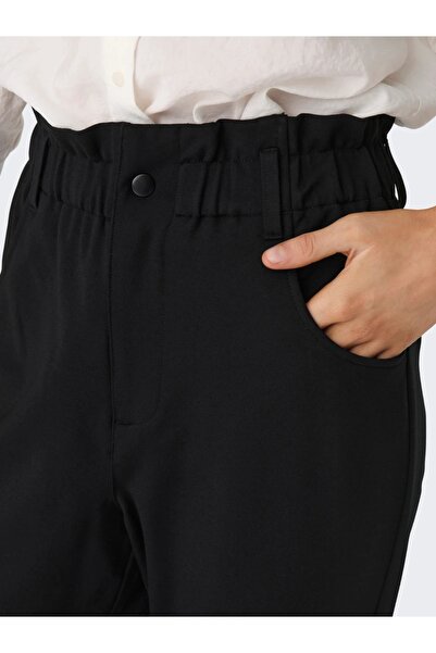 ONLY Women's Elastic Waist Black Pants - 15236129