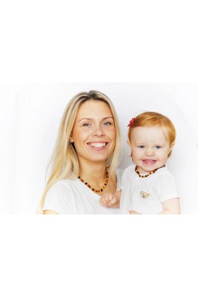 Amber Mother-baby Necklace Set Certified