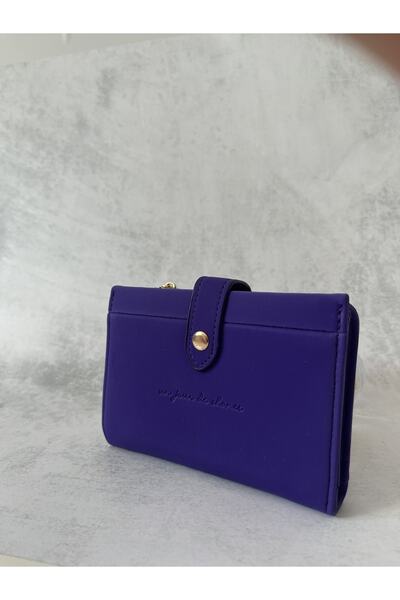 Must Leather Kadın premium deri çıtçıtlı fermuarlı cüzdan