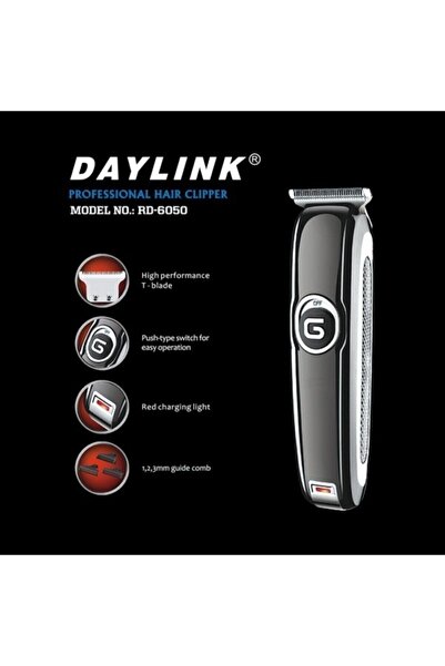 Daylink Güçlendirilmiş T Bıçaklı Turbo Güçlü Saç Sakal Tıraş Makinesi Rd6050
