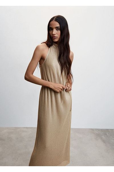 MANGO Woman Φόρεμα Lureks Halter Collar