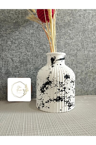 stone powder decorative مزهرية خرسانية مزخرفة إسكندنافية - مزهرية بامباس نسخة...