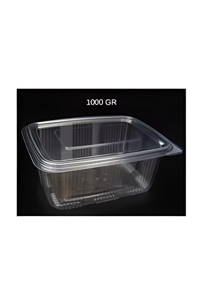 AMBALAJ YERİ Plastic Leak Proof Container 1000 gr 100 Pieces Transparent Storage Container Disposable Bowl