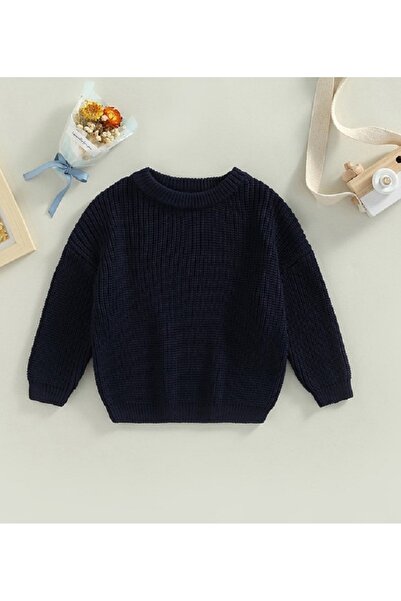 BEBEĞİME ÇORAP سترة تريكو كبيرة الحجم للأطفال الأولاد والبنات والرضع برقبة دا...