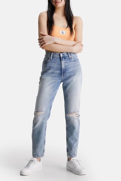 Calvin Klein Mom Jeans s vysokým pasem - 100% bavlna, Skinny Leg J20J 2212451 A4