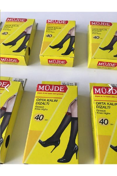 Müjde 6 Pack Fit 40 Denim Medium Thick Knee High Socks