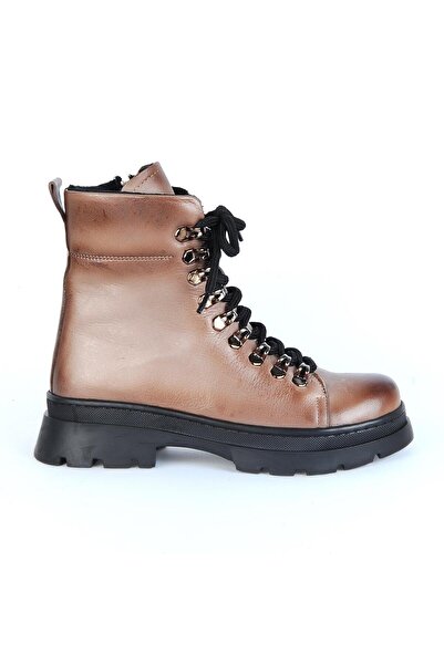 Bulldozer 240804-Z Дамски ботуши с плоска подметка и кожа от норка