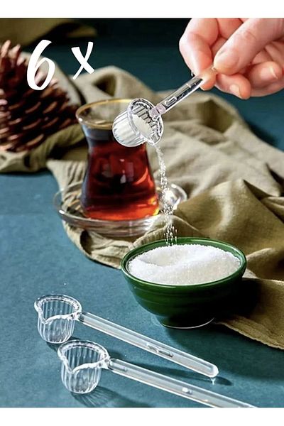 FBZhome 6 Pieces of Mica Origami Shaped Sugar and Coffee Spoons| Spice Sugar Coffee Spoon (NOT GLASS)