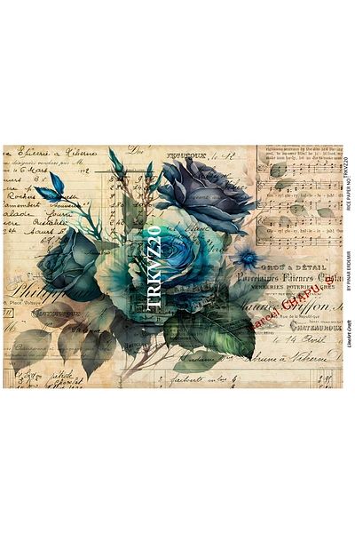 LİNEART LineArt Brass Decopage Paper LA-TRKVZ20
