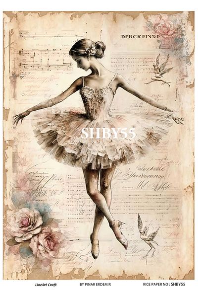 LİNEART LineArt Brass Decopage Paper LA-SHBY55