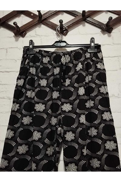 anne moda ankara Comfortable cut, fashionable print, full summer, viscose cotton high waist, 2 pockets half capris
