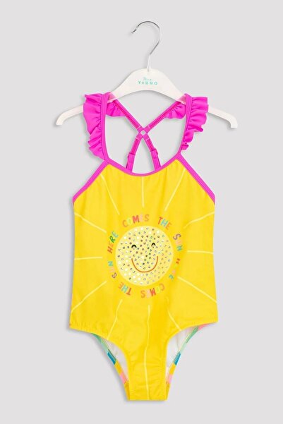 Penti Costum de baie pentru fete Sunshine Volants