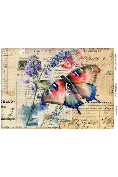 LİNEART LineArt Brass Decopage Paper LA-5977