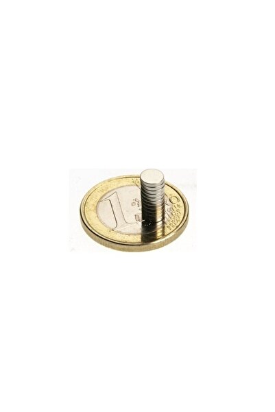 Hdg 100 Adet Çap 6mm X Kalınlık 1mm Yuvarlak Süper Güçlü Neodyum Mıknatıs