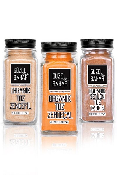 Güzel Ada Gıda Organik Prebiyotik Baharat Seti 3'lü (TUZLUKLU)