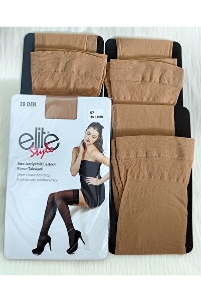 ELİTE STYLE Șosete subțiri, fără jarretiere, până la genunchi, 4 piese