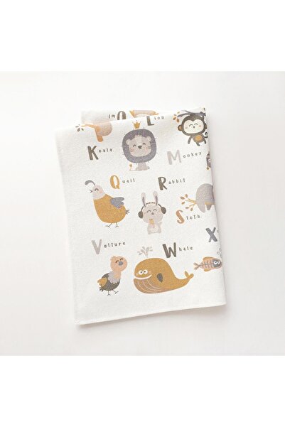 Jüppo İngilizce Alfabe Duvar Örtüsü, Organik Pamuk Kumaş