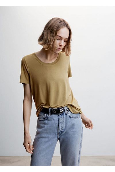 MANGO Woman Tricou cu mânecă scurtă