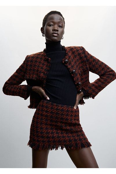 MANGO Woman Fusta din tweed