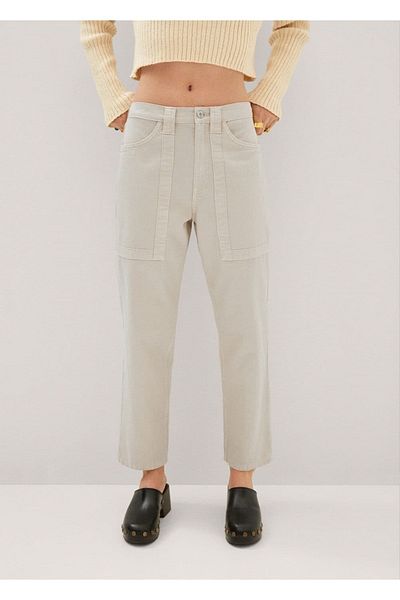 MANGO Woman High Waist Slouchy Jean Trousers