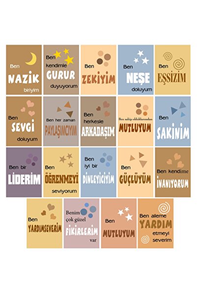 TELLGRAF بطاقات التأمل المدرسية (19 قطعة مقاس 10x15 سم)